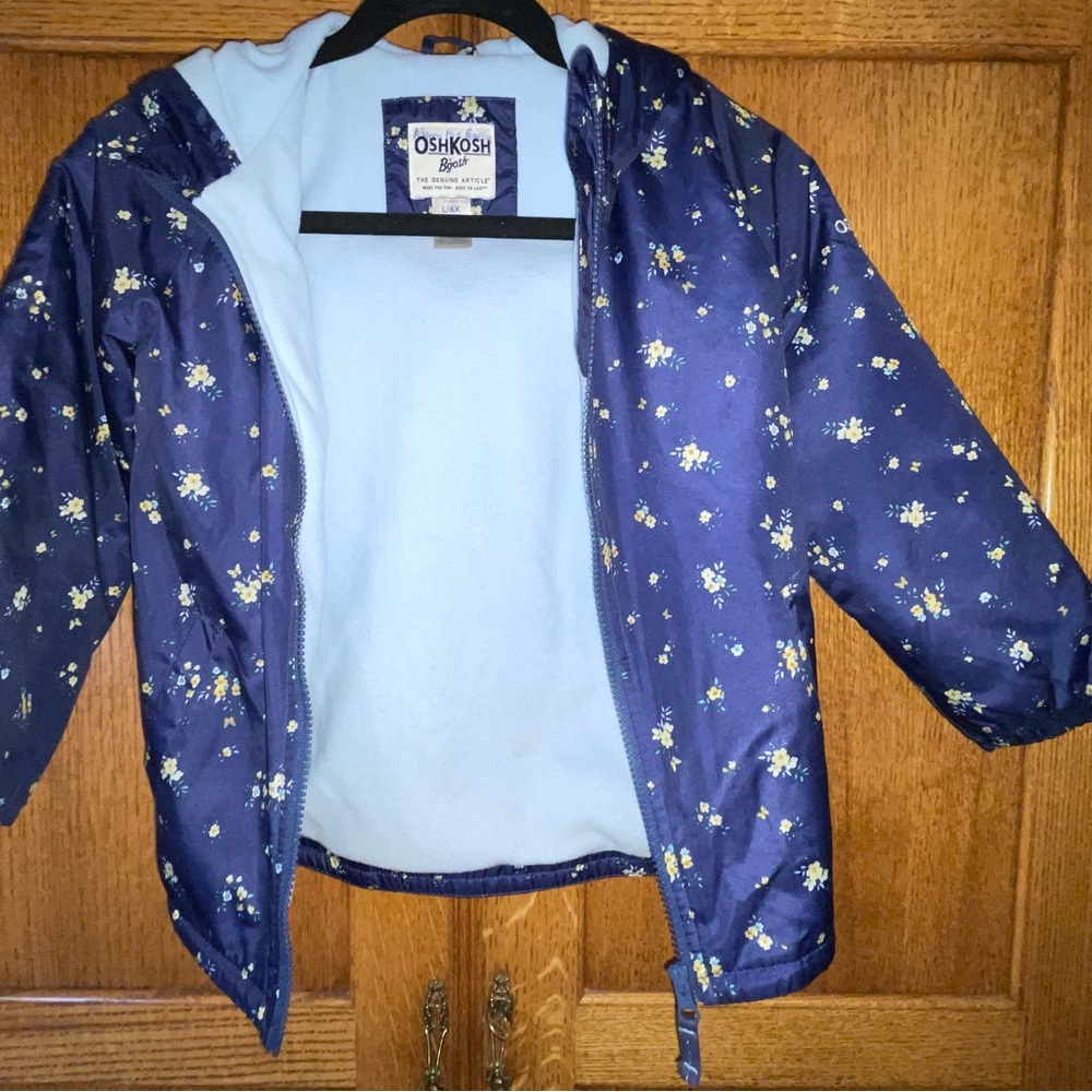 OshKosh B'gosh Kids Navy Floral Jacket. Size 6X